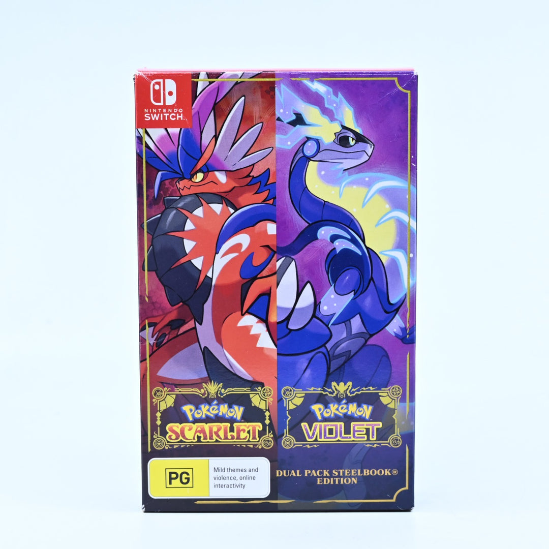 Pokemon Scarlet + Violet Dual Pack Steelbook Edition - Nintendo Switch Game