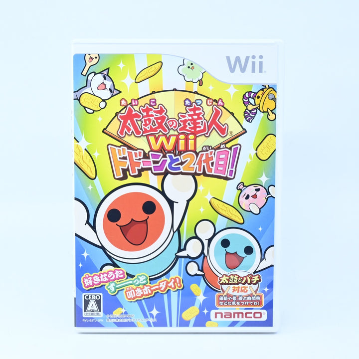 Taiko no Tatsujin: Dodoon To 2 Daime! - Nintendo Wii Game + Manual - NTSC-J