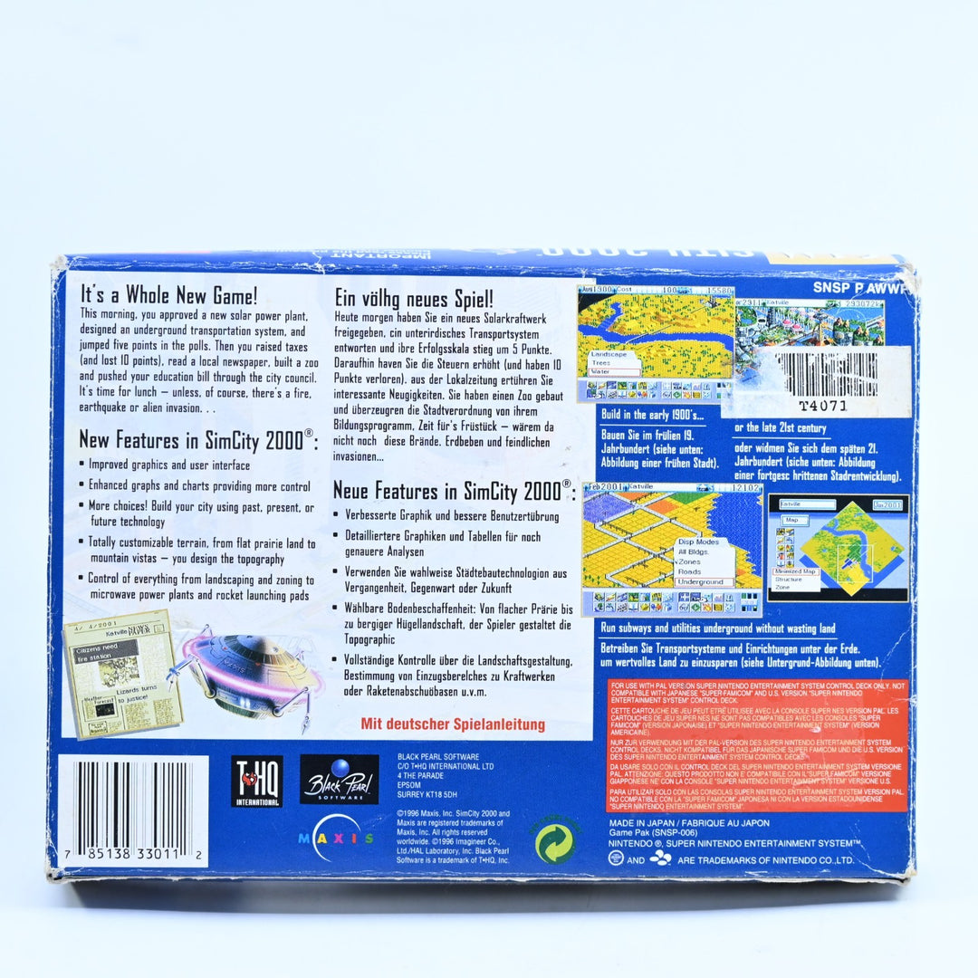 Sim City 2000 - Super Nintendo / SNES Boxed Game - PAL - Ex-Rental - FREE POST!