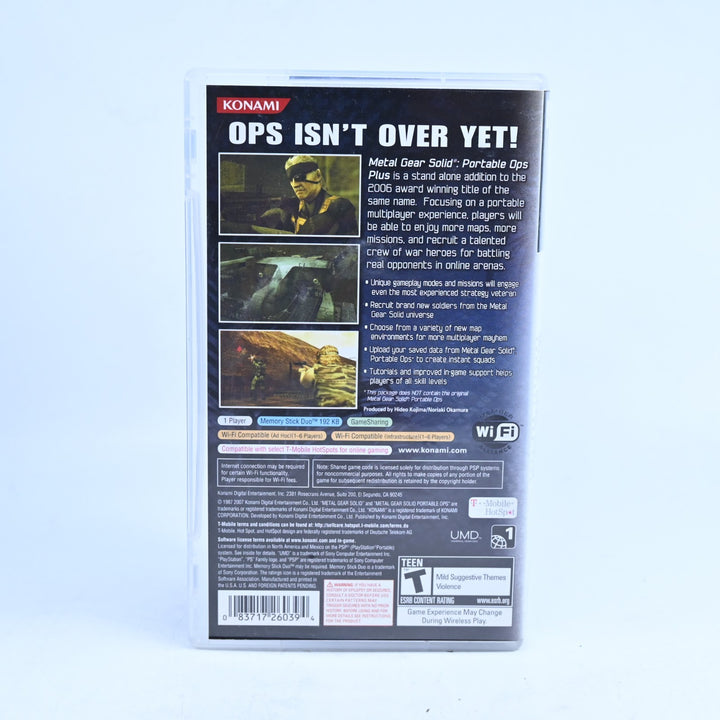 Metal Gear Solid: Portable Ops Plus - Sony PSP Game + Manual - FREE POST!