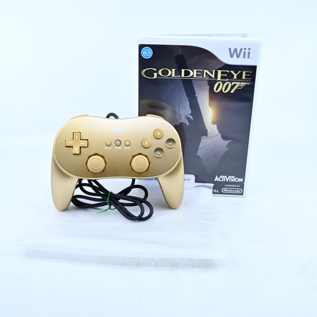 GoldenEye 007 - With Limited Edition Gold Classic Pro Controller - Wii Game