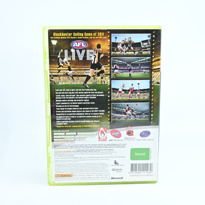 AFL Live: Game of The Year Edition - Xbox 360 Game + Manual - PAL - MINT DISC!