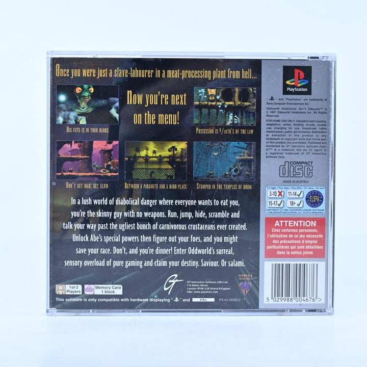 Oddworld: Abe's Oddysee - Sony Playstation 1 / PS1 Game + Manual - PAL