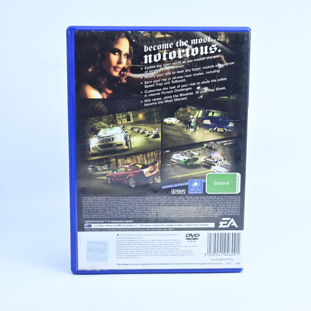 Need for Speed: Most Wanted - Sony Playstation 2 /PS2 Game + Manual - PAL