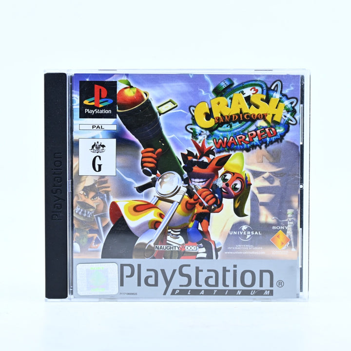 Crash Bandicoot: Warped - Sony Playstation 1 / PS1 Game + Manual - PAL