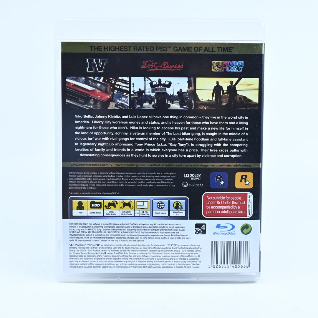 Grand Theft Auto IV & Episodes from Liberty City - PS3 Game + Manual & Map