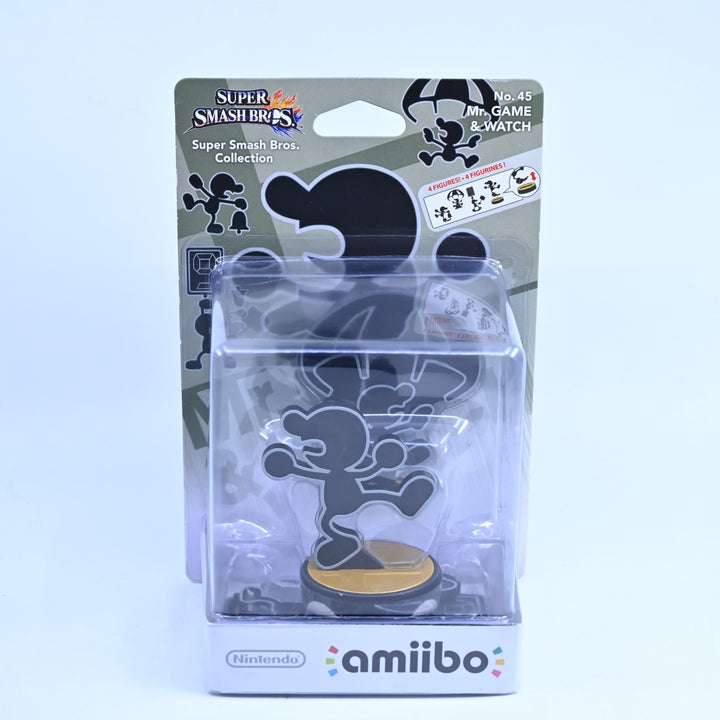 SEALED! Mr. GAME & WATCH Amiibo No. 45 - Super Smash Bros. Collection - Toy