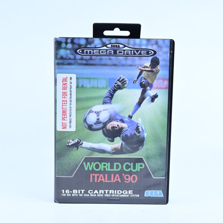 World Cup Italia '90 - Sega Mega Drive Game + Manual - PAL - FREE POST!