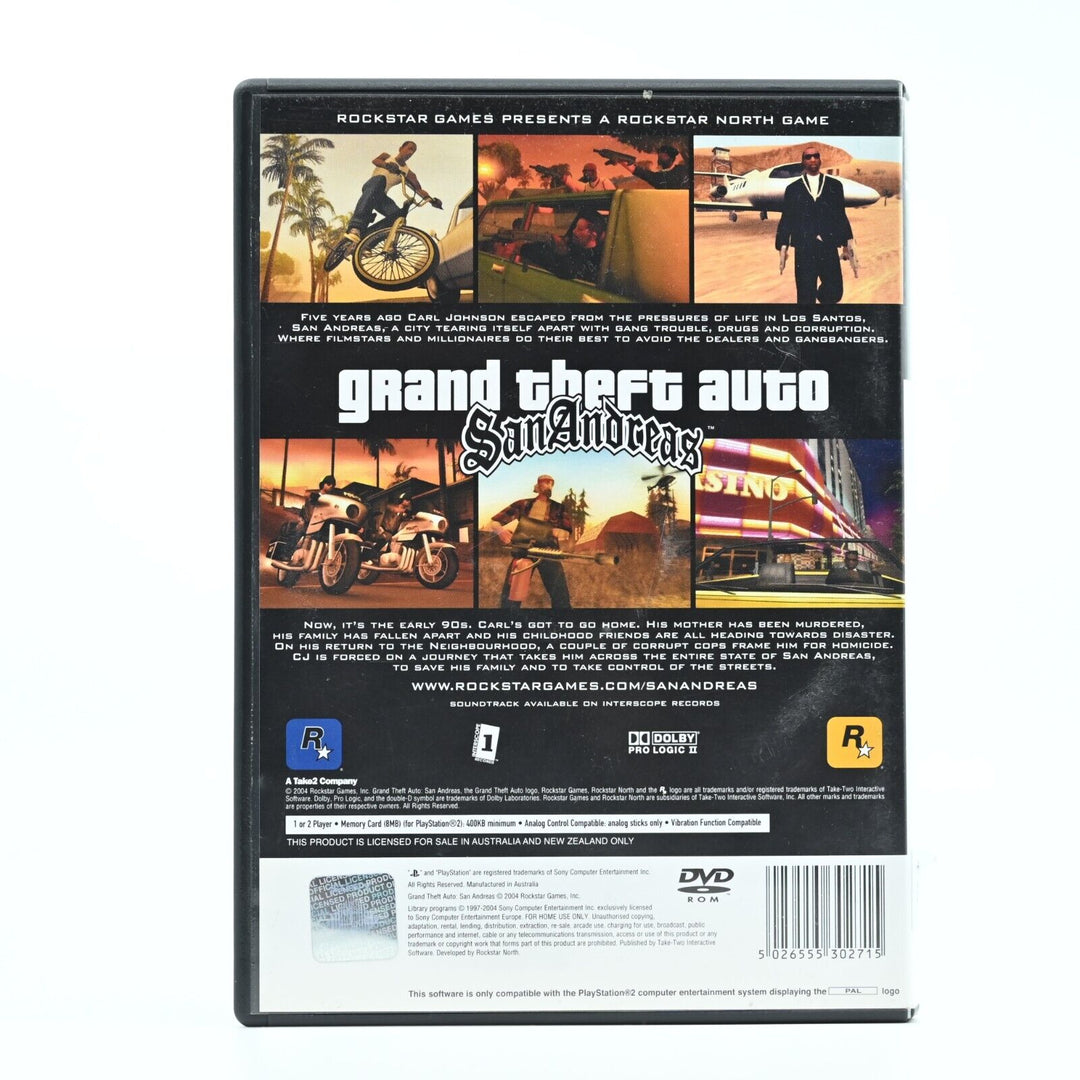 Grand Theft Auto: San Andreas - Sony Playstation 2 / PS2 Game - PAL