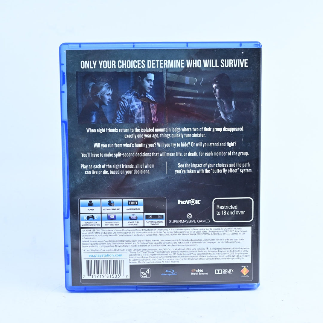 Until Dawn - Sony Playstation 4 / PS4 Game - FREE POST!