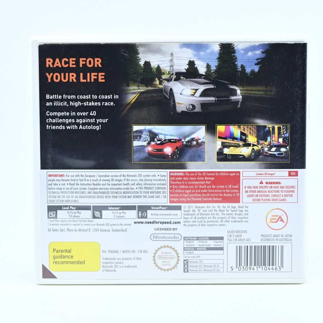 Need for Speed: The Run - Nintendo 3DS Game - PAL + Manual - FREE POST!