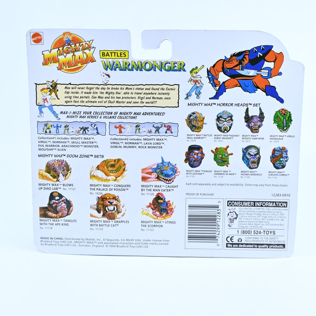 SEALED! Mighty Max - Heroes & Villains Collection #3 Featuring Warmonger - Toy