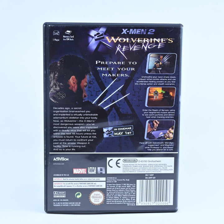 X-Men 2: Wolverines Revenge - Nintendo Gamecube Game + Manual - PAL