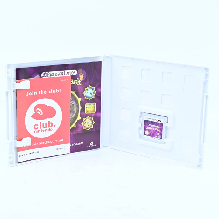 Professor Layton and the Miracle Mask - Nintendo 3DS Game - PAL + Manual
