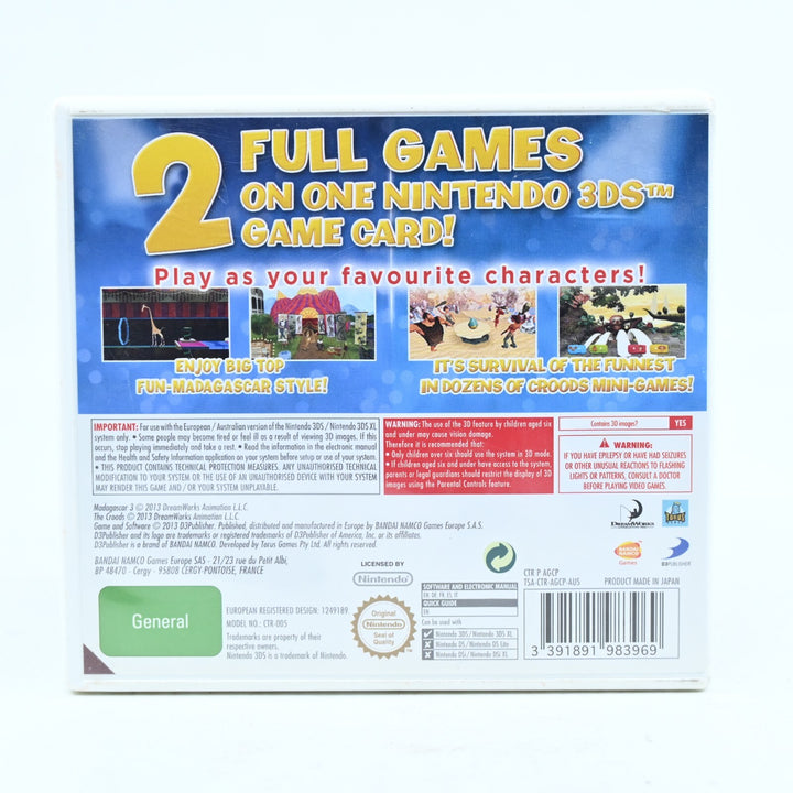 Madagascar 3 & The Croods Prehistoric Party! Combo Pack - Nintendo 3DS Game