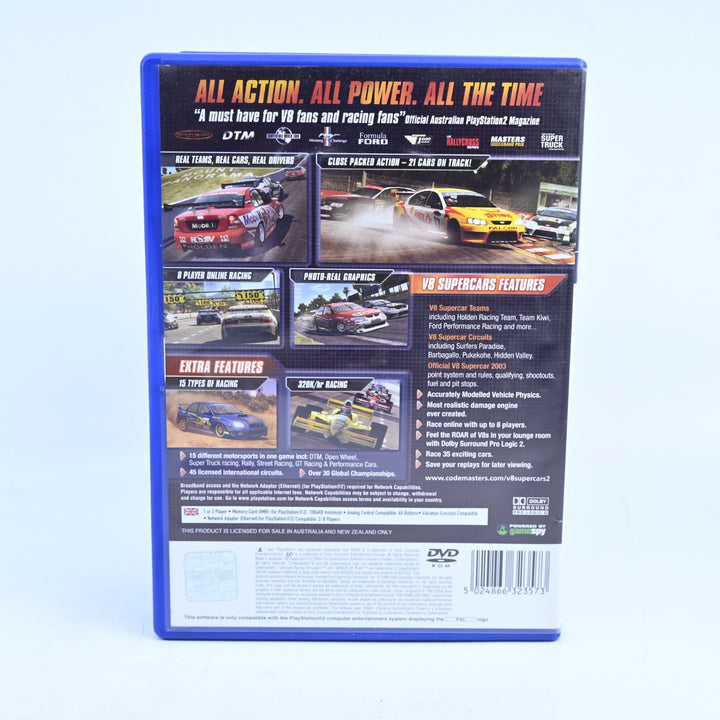 V8 Supercars Australia 2 - Sony Playstation 2 / PS2 Game + Manual - PAL