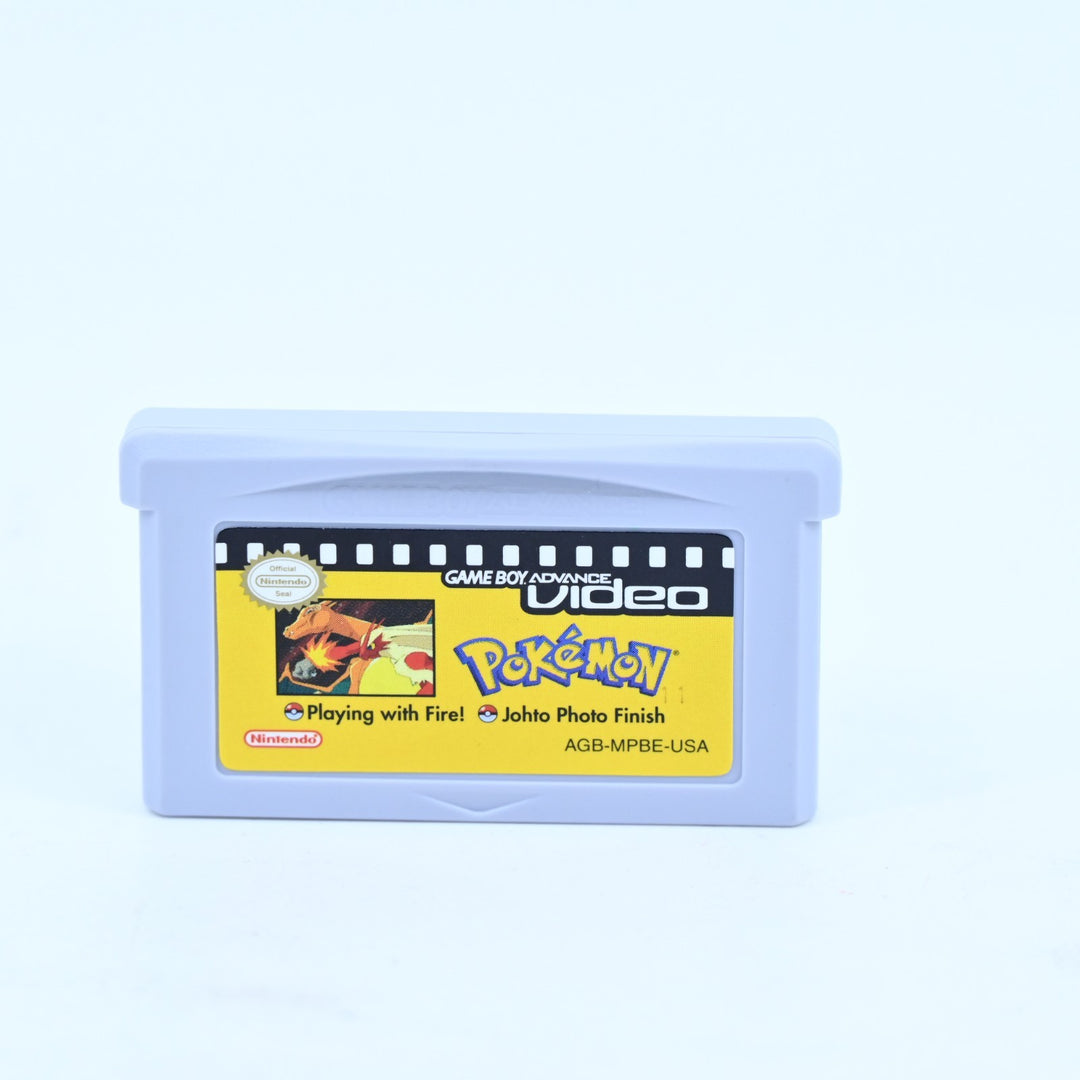 Pokemon "Johto Photo Finish / Playing With Fire" Nintendo Gameboy Advance Video