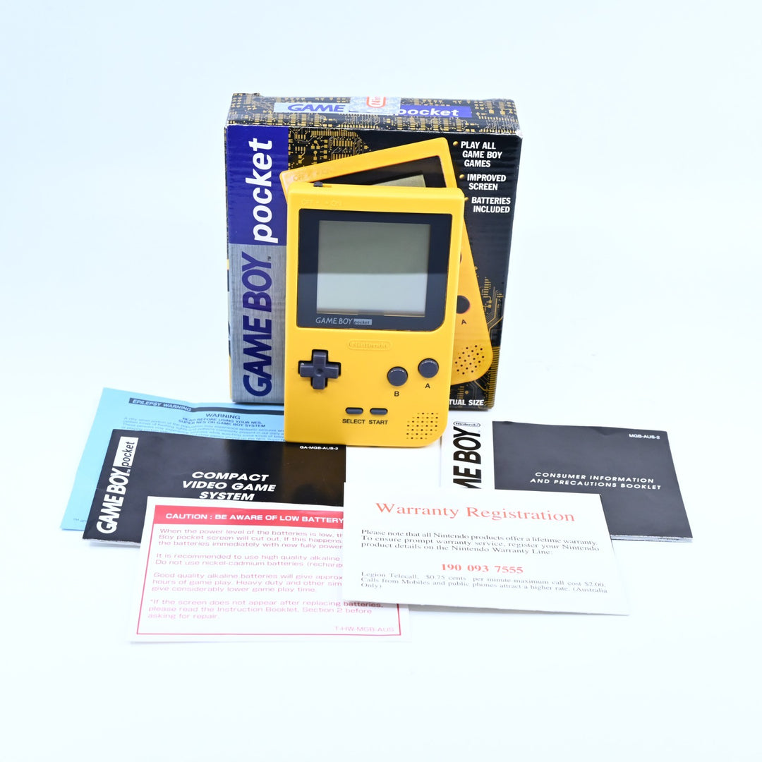 Yellow - Nintendo Gameboy Pocket Console - PAL - FREE POST!