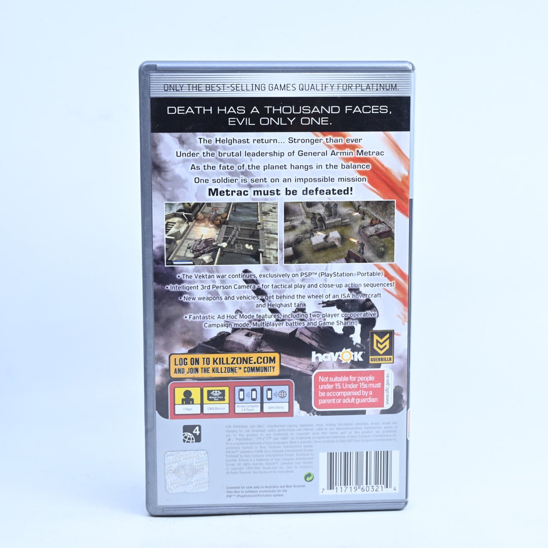 Killzone: Liberation - Sony PSP Game + Manual - FREE POST!