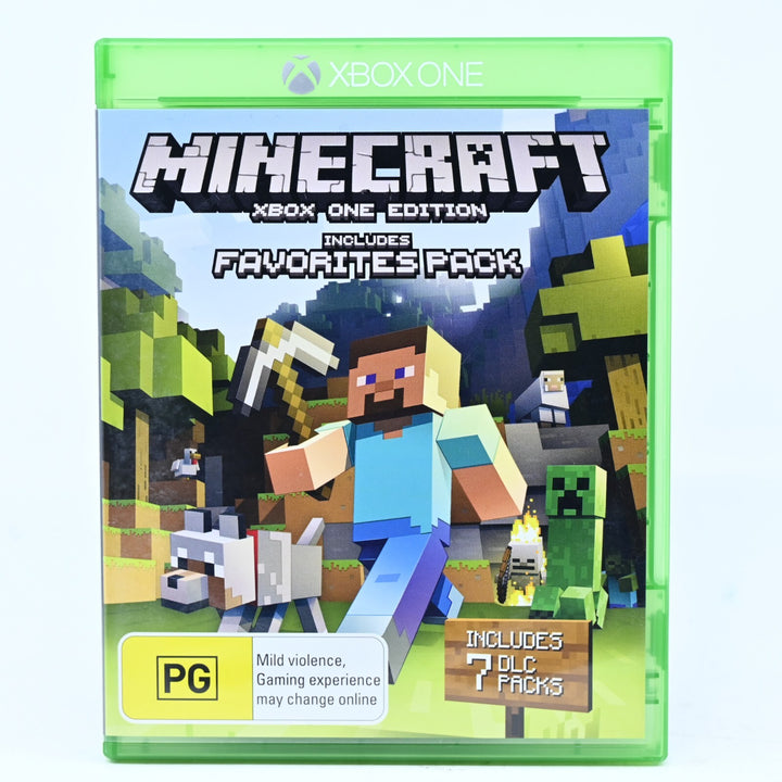 Minecraft + Includes Favourites Pack - Xbox One Game - PAL - MINT DISC!