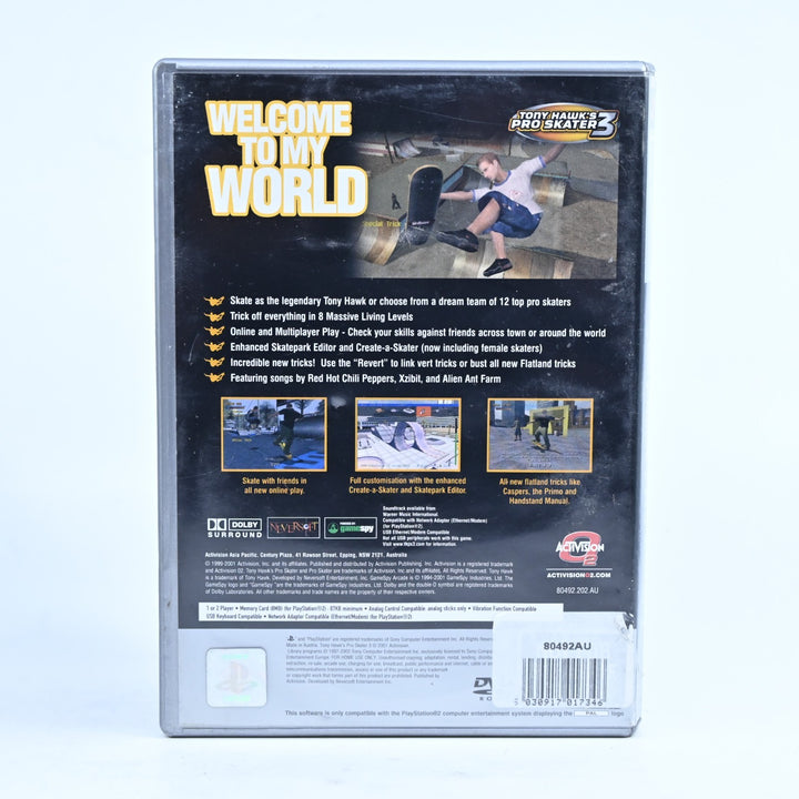Tony Hawk's Pro Skater 3 - Sony Playstation 2 / PS2 Game - No Manual - PAL