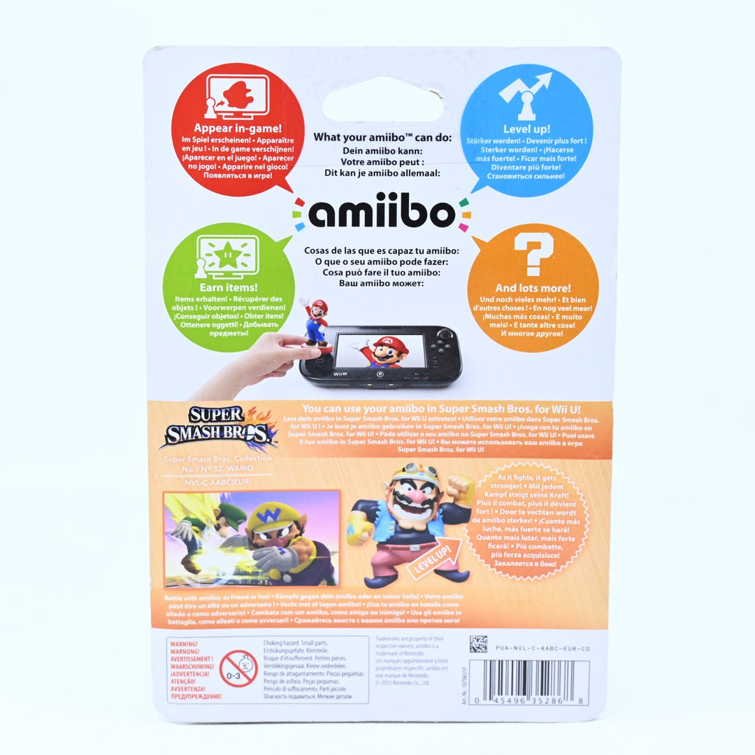 SEALED! Wario Amiibo No. 32 - Super Smash Bros. - Toy - FREE POST!