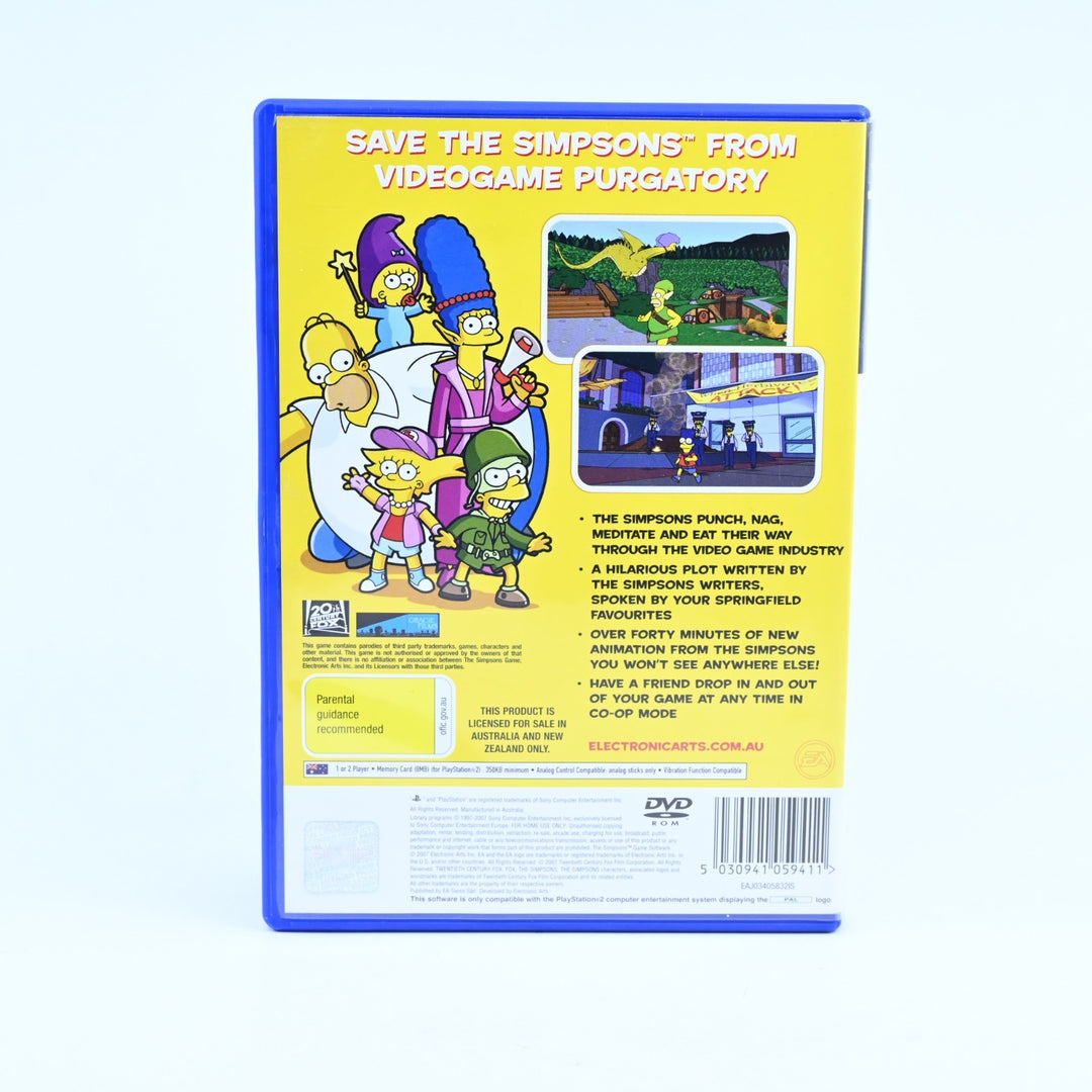 The Simpsons Game - Sony Playstation 2 / PS2 Game + Manual - PAL - MINT DISC!