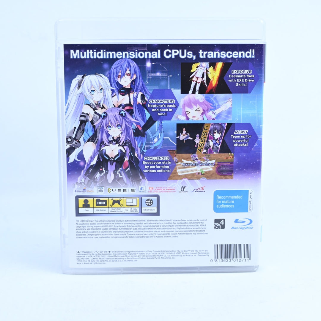 Hyperdimension Neptunia Victory  - Sony Playstation 3 / PS3 Game + Manual