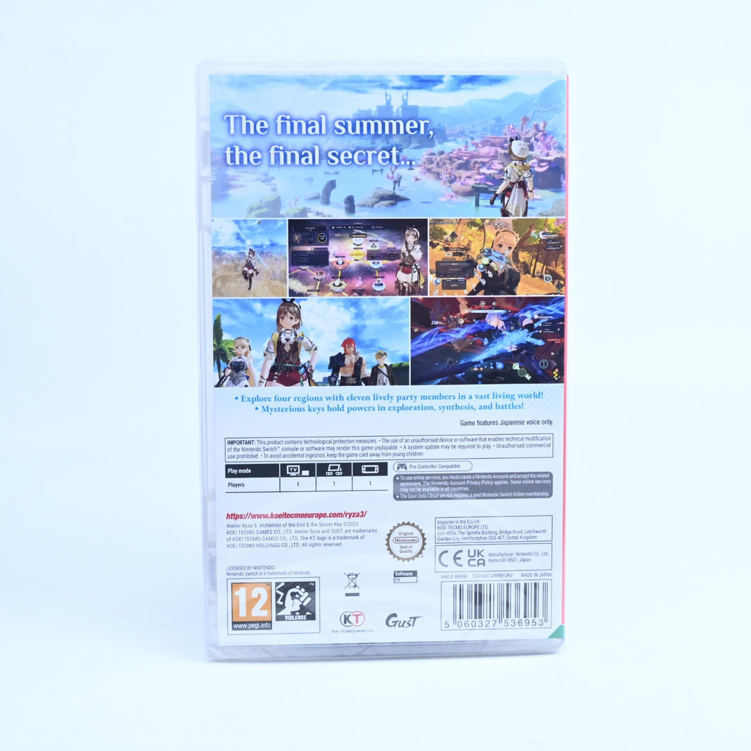 SEALED! Atelier Ryza 3: Alchemist of the End & the Secret Key - Switch Game