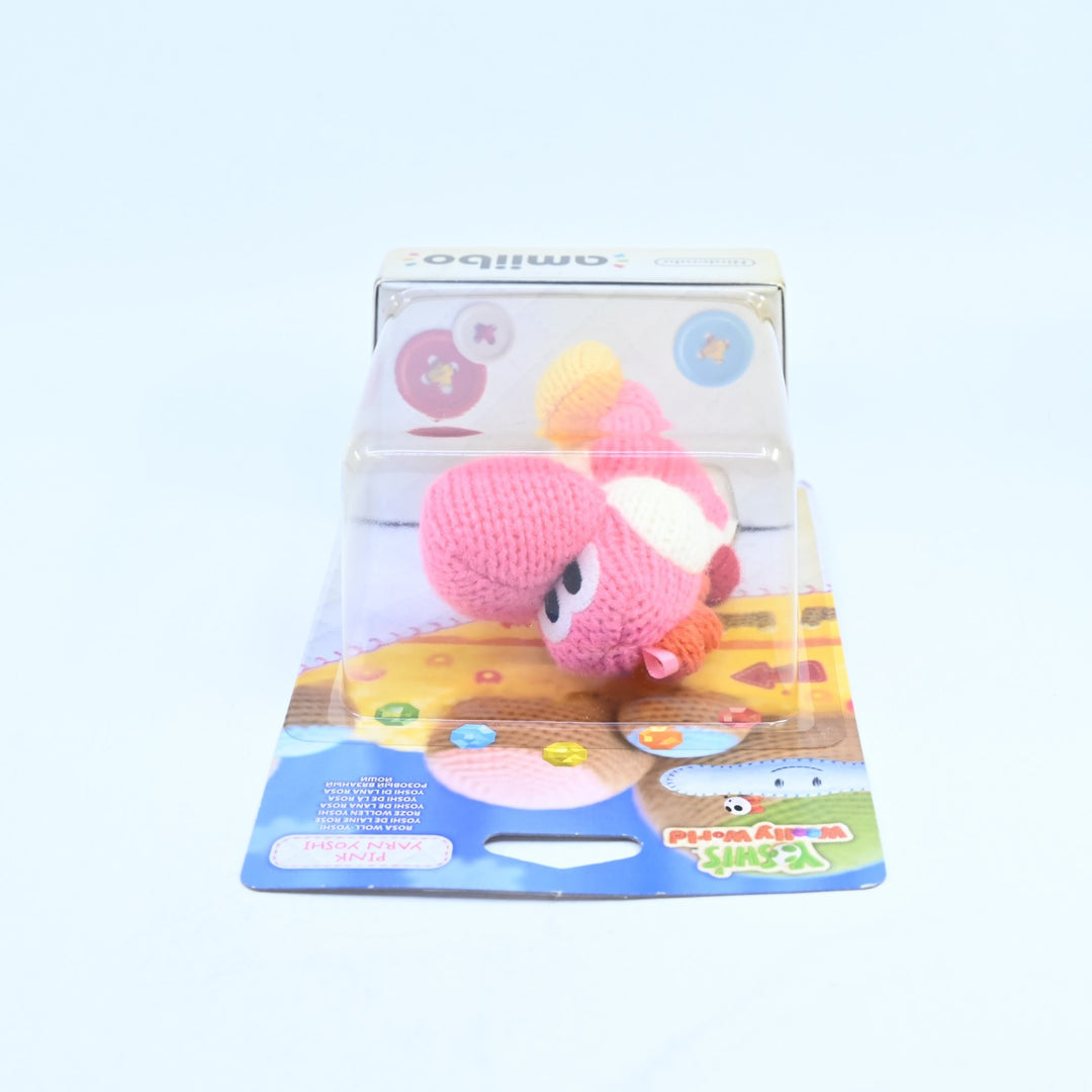 SEALED! Pink Yarn Yoshi Amiibo - Yoshi's Wooly World - Plush Toy