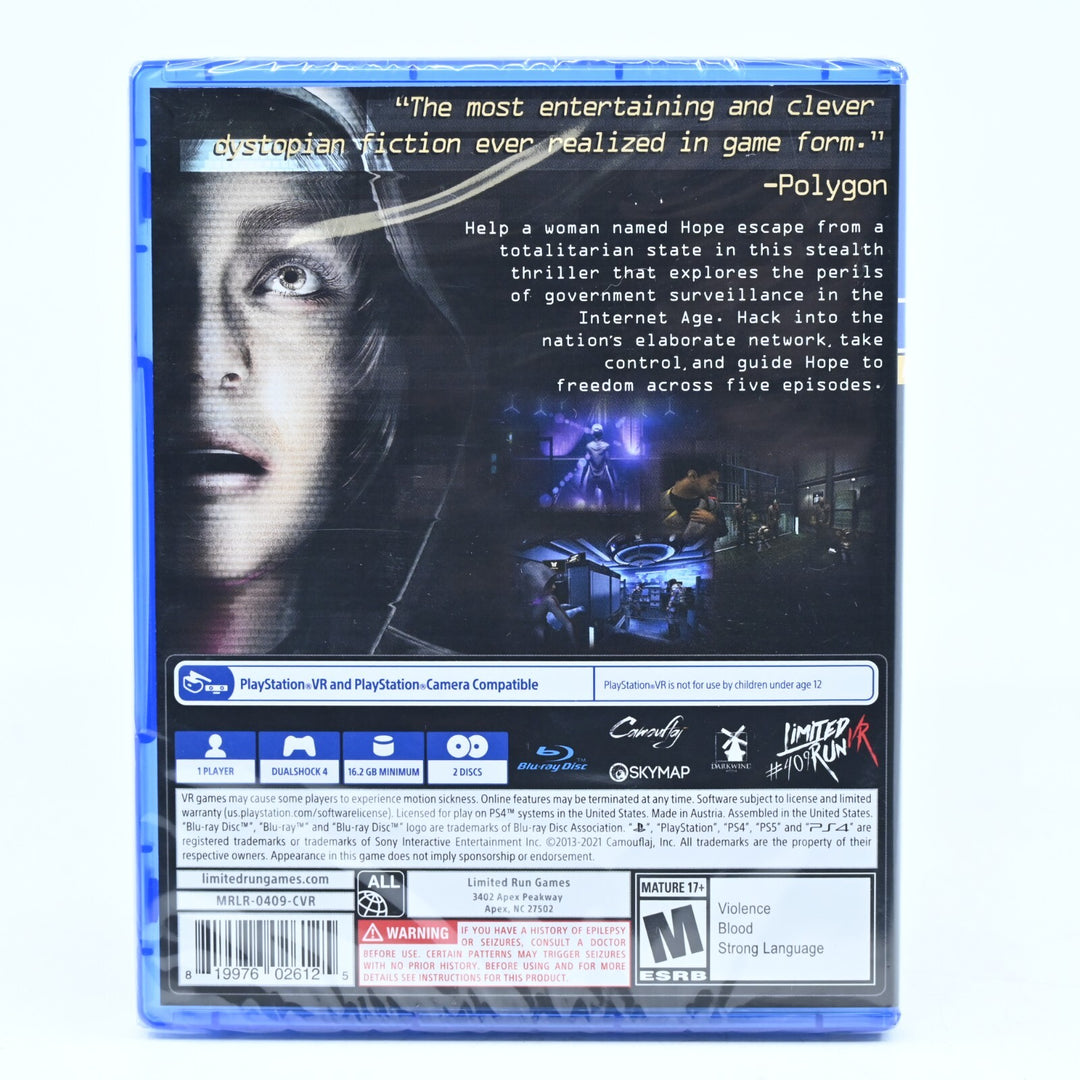 SEALED! Republique Anniversary Edition - LR-VR17 - Sony Playstation 4 / PS4 Game