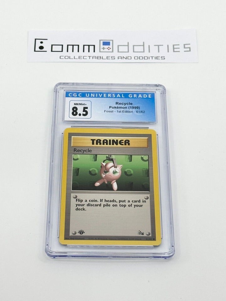 Recycle 1st Edition CGC 8.5 Pokemon Card - 1999 Fossil Set 61/62 - FREE POST!