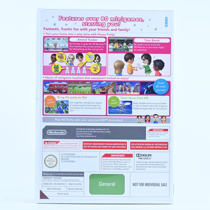 Wii Party - Nintendo Wii Game + Manual - PAL - MINT DISC!
