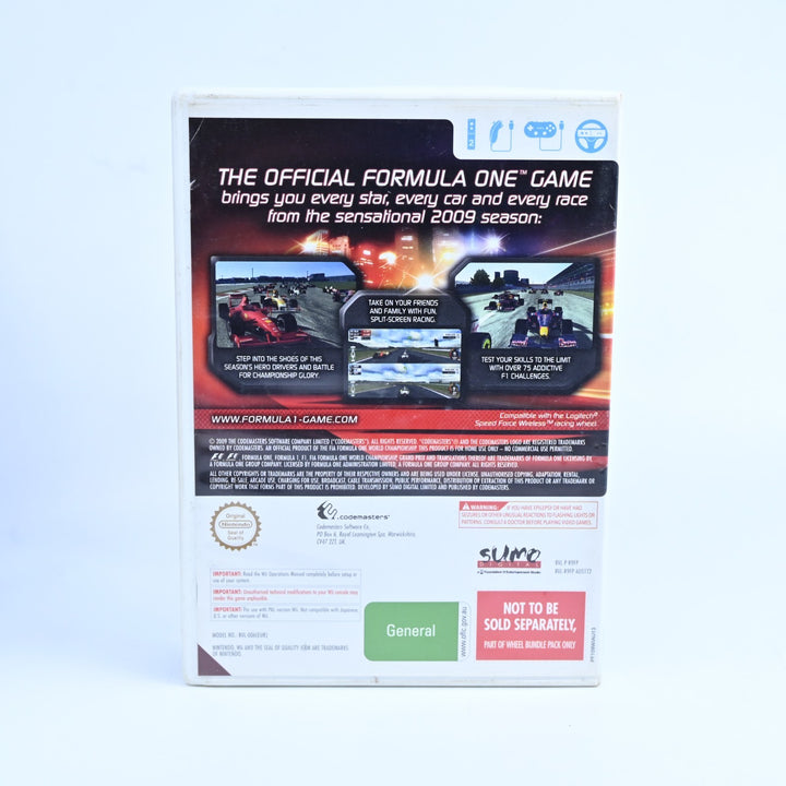 F1 2009 - Nintendo Wii Game + Manual - PAL - MINT DISC!