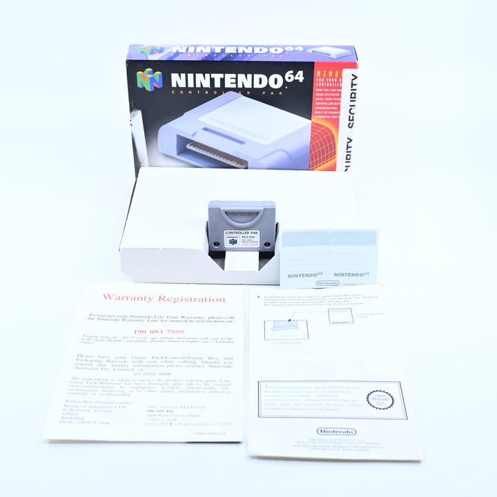 Boxed Controller Pak - N64 / Nintendo 64 Accessory - PAL - FREE POST!