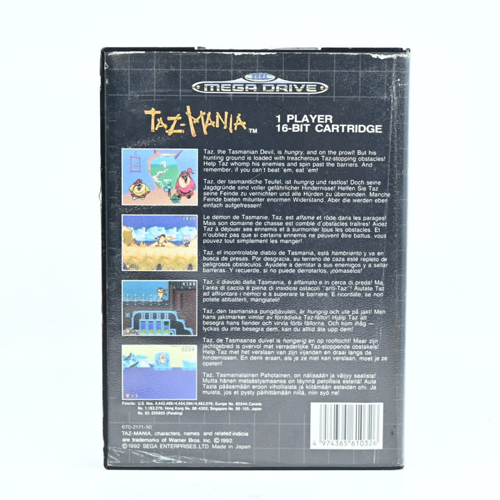 Taz-Mania - No Manual - Sega Mega Drive Game - PAL - FREE POST!