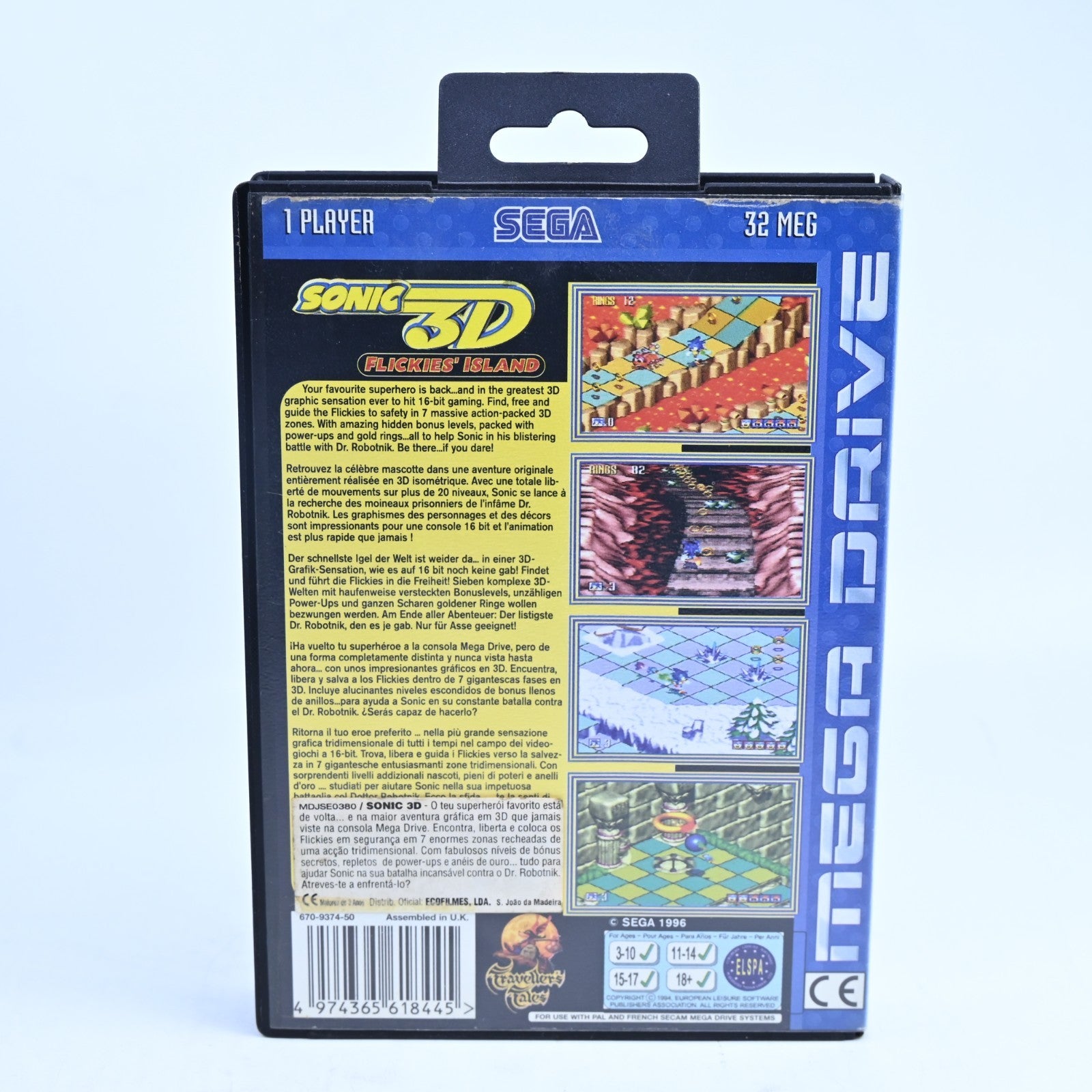 Sonic 3D Flickies Island - Sega Mega Drive Game + Manual - PAL - FREE ...