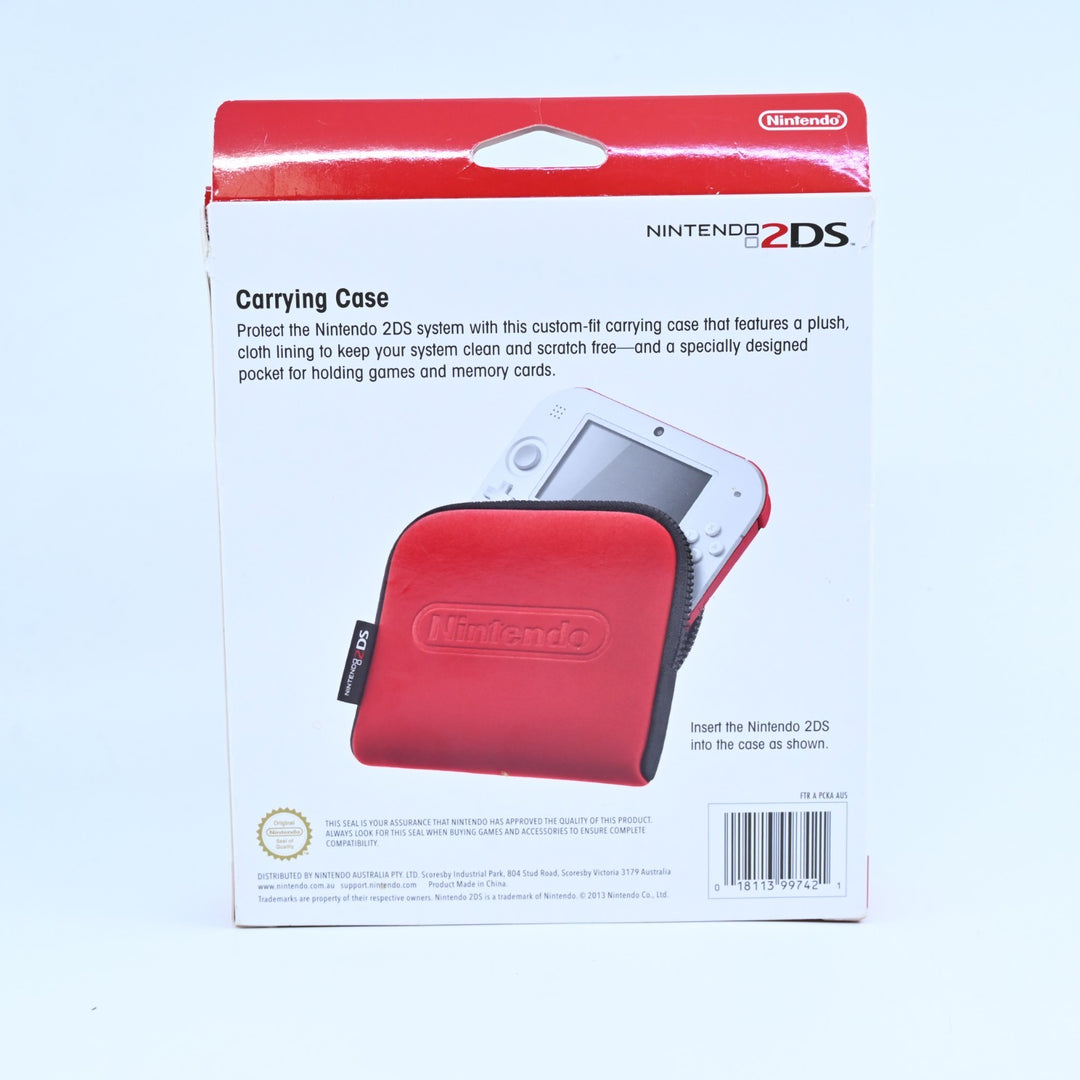 Red Official Nintendo 2DS Carry Case - Nintendo 2DS Accessory - FREE POST!