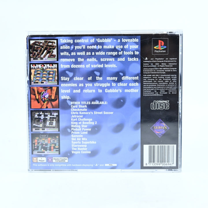 Gubble - Sony Playstation 1 / PS1 Game + Manual - PAL - NEAR MINT DISC!