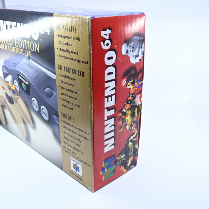 Limited Edition Gold Controller N64 / Nintendo 64 Boxed Console - PAL