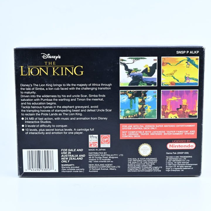 The Lion King - Super Nintendo / SNES Boxed Game - PAL - FREE POST!