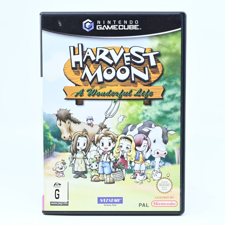 Harvest Moon A Wonderful Life - Nintendo Gamecube Game + Manual - FREE POST