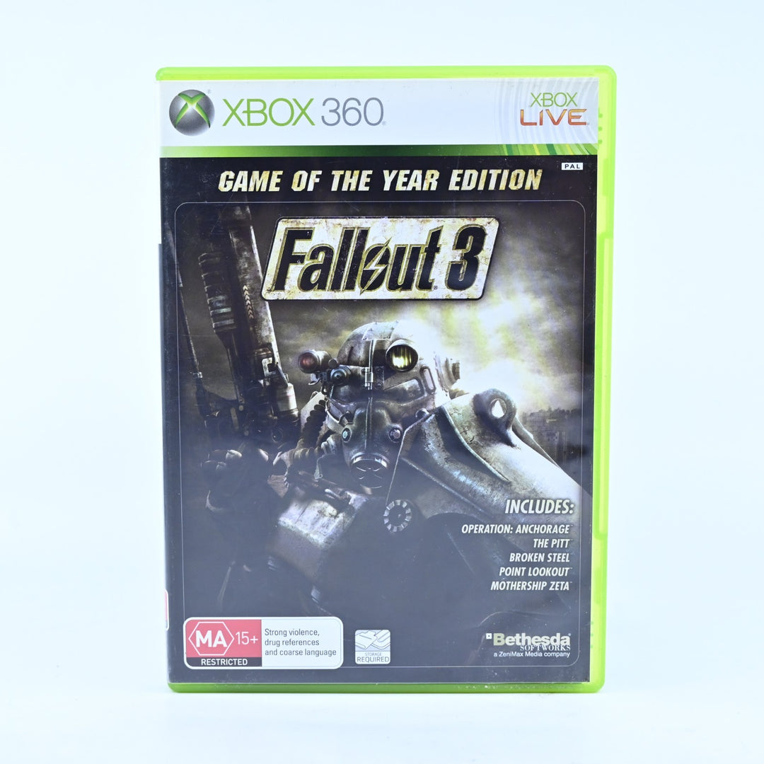 Fallout 3 GOTY Edition - Xbox 360 Game + Manual - PAL - MINT DISC!