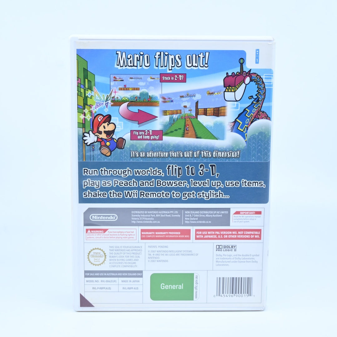 Super Paper Mario - Nintendo Wii Game + Manual - PAL - MINT DISC!