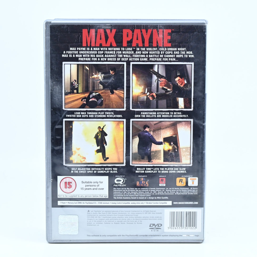 Max Payne - Sony Playstation 2 / PS2 Game + Manual - PAL - FREE POST!