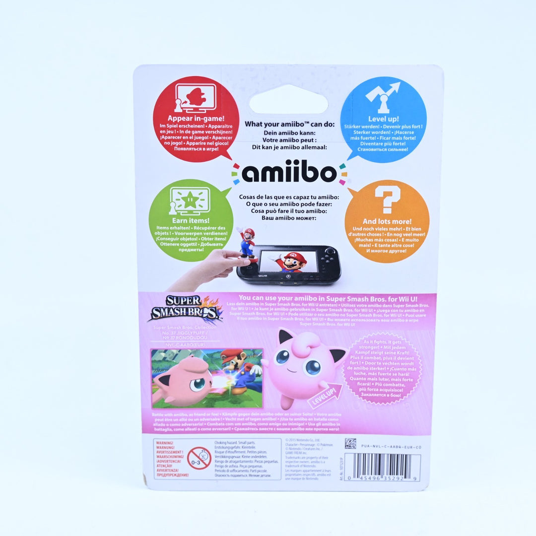 SEALED! Jigglypuff Amiibo No. 37 - Super Smash Bros. Collection - Toy