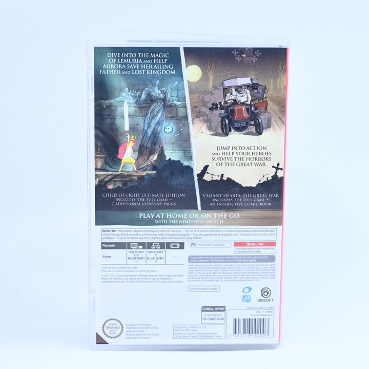 Child of Light + Valiant Hearts: The Great War - Nintendo Switch Game