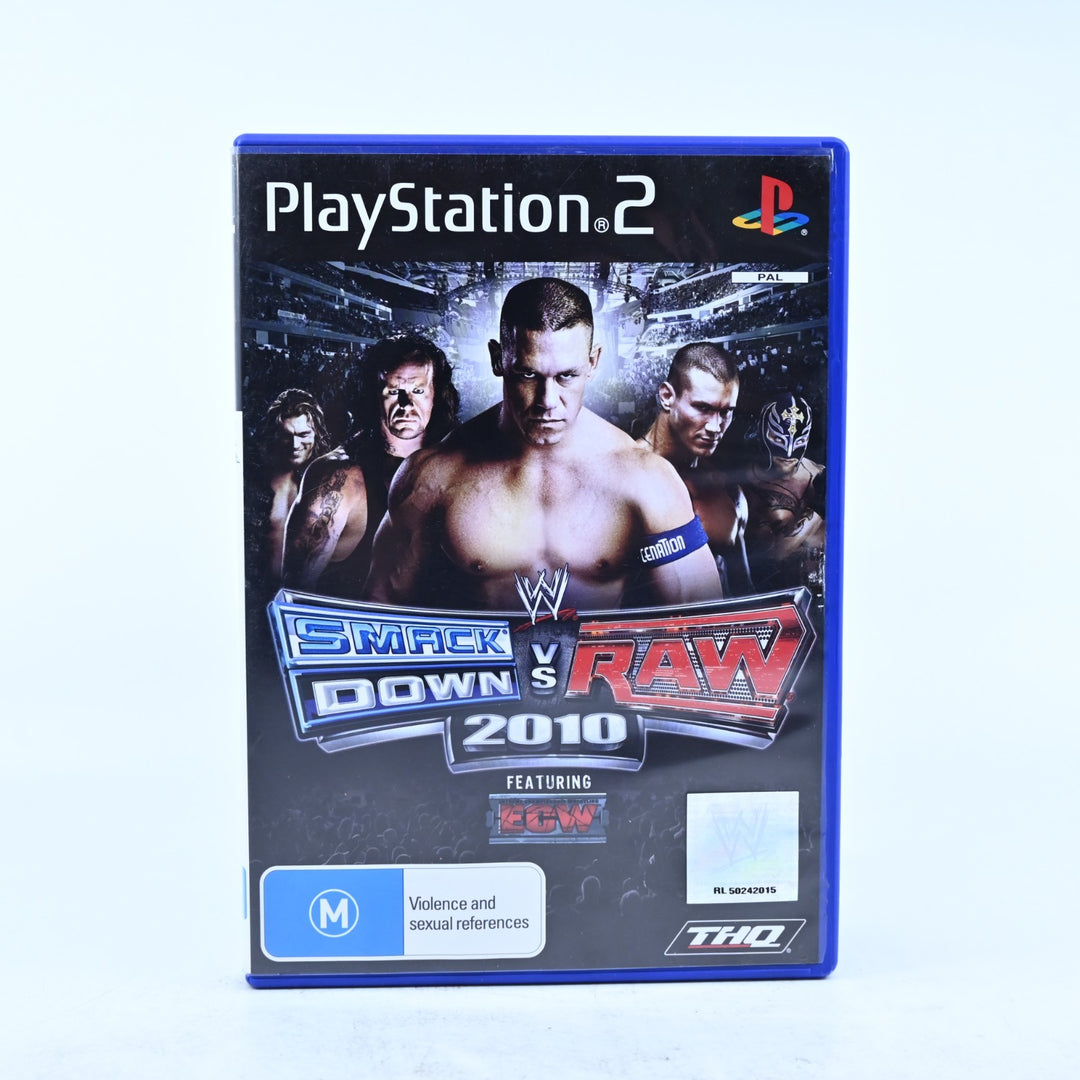 WWE SmackDown! vs Raw 2010 - Sony Playstation 2 / PS2 Game + Manual - PAL