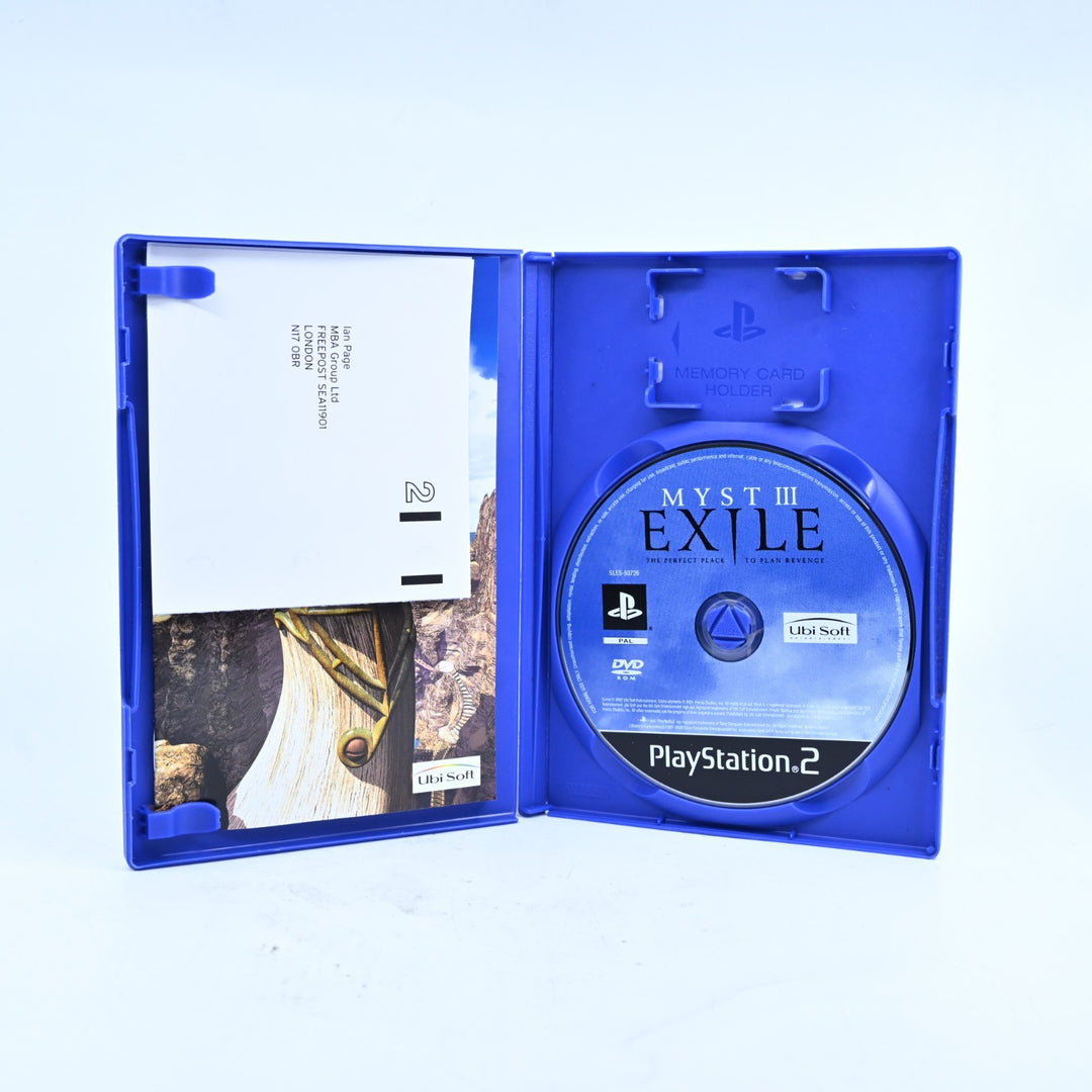 Myst III: Exile - Sony Playstation 2 / PS2 Game + Manual - PAL - MINT DISC!