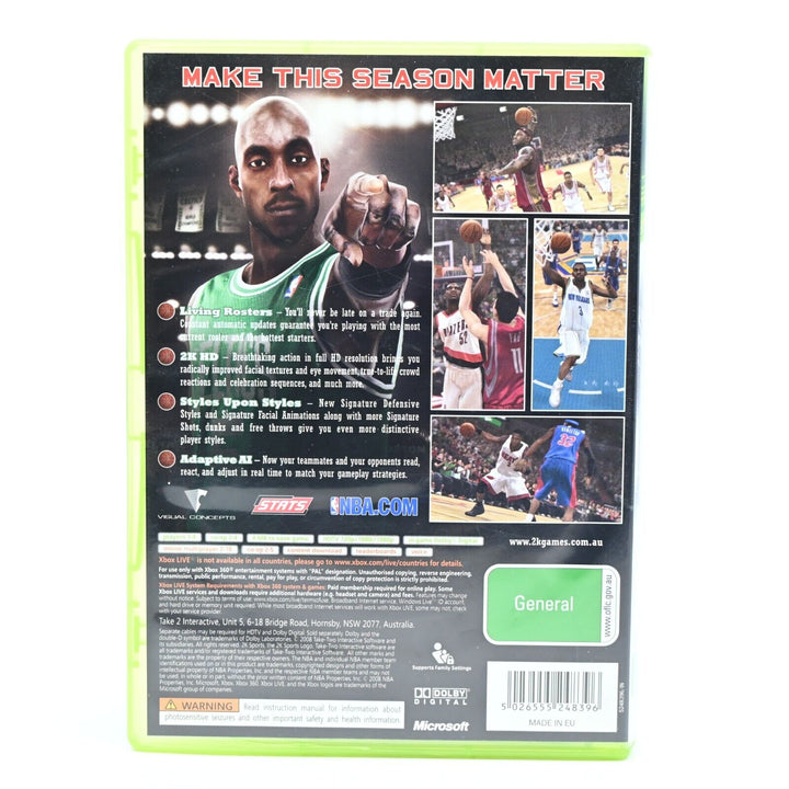 NBA 2K9 - Xbox 360 Game + Manual - PAL - MINT DISC!